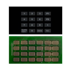 M00141B004 Teclado con adhesivo y etiqueta, compatible surtidor Gilbarco Encore 500